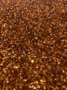 Rust Sequin on Stretch Velvet 4-Way stretch fabric by the yard 60" Wide - Picture 1 of 2