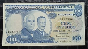 Banknote Mozambique 100 Cem Escudos 1972 - Picture 1 of 9