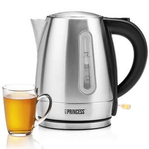 PRINCESS BOLLITORE CORDLESS ELETTRICO 1L ACCIAIO INOX 2200W LATTE ACQUA TISANE - Foto 1 di 6