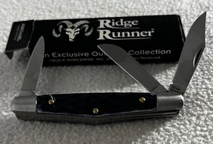 NIB Vintage Ridge Runner 3 Blade Pocket Knife RR346BL Purple Bone - Picture 1 of 6