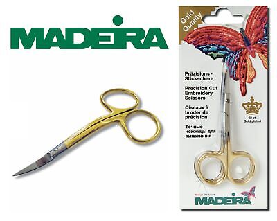 Tijeras De Bordar Madeira Doble Curvada 3.5 /9cm Hilo Adorno De Artesanía Punto De Sharp • 10.75€