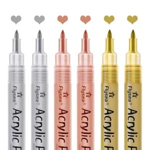 Acryl Lack Stifte - Gold-, Silber- und Rosé Gold Lack Stifte, Metallisch Ma9756 - Bild 1 von 6