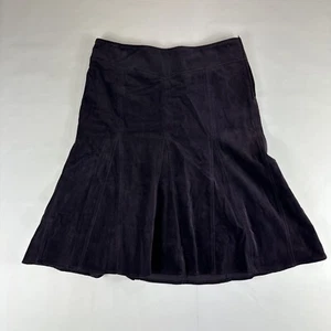 H&M Corduroy Denim Skirt Womens Sz 12 Purple Midi Y2K Pull On 90s above Knee NEW - Picture 1 of 9