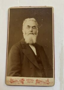 Antique CDV Lille France Old Man With Long Beard And Glasses 1878
