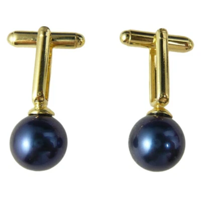 Men Cufflinks Sea Shell Pearl Jade Tigereye Cuff Links Jewelry Accessory Party - Image 1 of 4