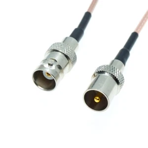 RG316 BNC Female to TV IEC Male 50 Ohm RF Coax Extension Cable Pigtail Coaxial - Picture 1 of 4