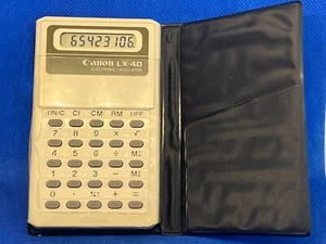 Vintage Ancienne Calculatrice Grise Electronic Calculator Rechner CANON LX-40 - Photo 1/21