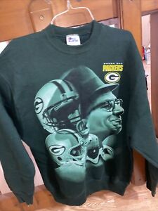 Vintage Green Bay Packers Vince Lombardi Sweatshirt Pro Player NFL Size L 1997