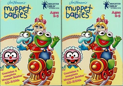 Lot of 2 Muppet Toddlers Train Pc New Boxed 2 Cds XP Ages 2 to 5 Buy Save More - Image 1 of 3