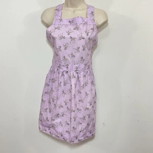 Crewcuts Zebra Apron Dress NWT Girls size 12 Purple cotton smocked back - Picture 1 of 8