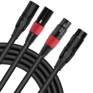 Dual XLR Female to Dual XLR Male Cable 2 way XLR Balanced Interconnected cord - Picture 1 of 5