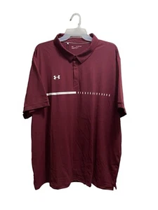 UNDER ARMOUR Men's Performance Vanish Line Shirt Golf Polo Burgundy Men’s 5XL - Picture 1 of 7