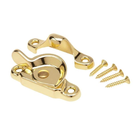 New Everbilt Bright Brass Steel Window Sash Lock, Stylish, Durable Construction Cover