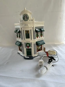 Dept 56 Snow Village Starbucks Coffee Shop ~ Cord ~ Box - Picture 1 of 19