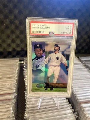 2002 ETOPPS⚾️BERNIE WILLIAMS #14 PSA 9💰POP 2👈YANKEES LEGEND & HOF(ONLY 2) $$$ - Image 1 of 2