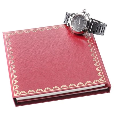 CARTIER PASHA SEATIMER W3140003 33mm SS esfera negra cuarzo fecha #C705 Foto 1 de 4