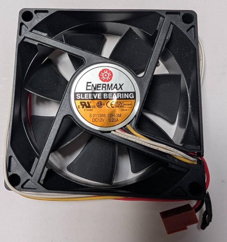 Enermax S011388 12H-3M 80mm x 25mm Sleeve Bearing with Temperature Control Fan - Image 1 of 1