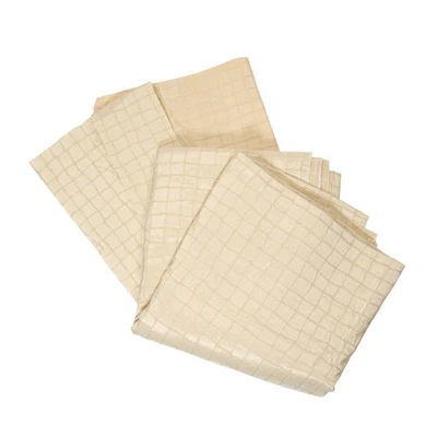 2码浅米色华夫格网格布鳄鱼鳄鱼纹理内饰织物 — 第 1/4 张图片