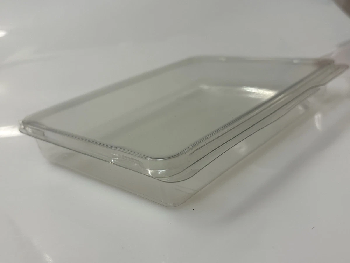 Klappbox Aus Kunststoff – 10,6 X 3,8 X 3,2 Cm, 50 Stück, Transparent, Wiederverwendbar