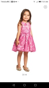 Pippa & Julie Girls Purple Pink Holiday Floral Embroidered Dress 5 - Picture 1 of 5