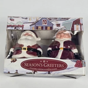 Shaker sale pepe Babbo Natale e Mrs. Claus ceramica natalizia vintage - Foto 1 di 18