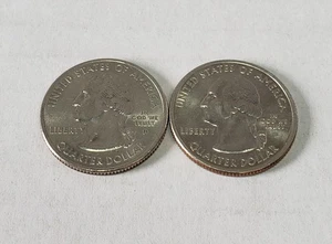 2007 P 2x Wyoming State Quarter 1 Die Chips & Both w/ Die Clash Errors - Picture 1 of 4