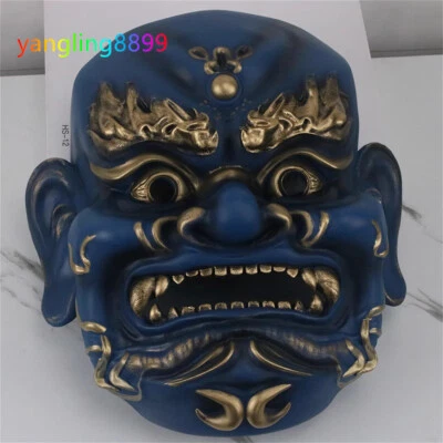 2025 Chinese God Of Wealth Mask Halloween Cosplay Fullface Resin Mask Wall Decor - Image 1 of 4