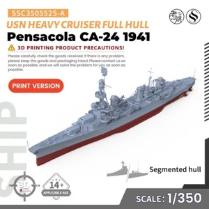 SSMODEL SSC350552S-A 1/350 USS Pensacola CA-24 Heavy Cruiser 1941 Full Hull