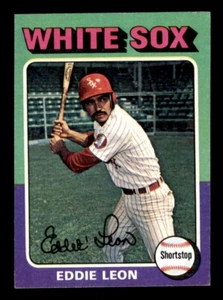 Mini béisbol Topps 1975 #528 Eddie Leon EX - Imagen 1 de 2