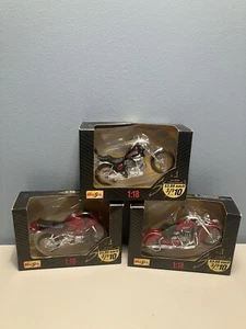 maisto 1:18 scale motorcycles ( Lot Of 3 )  - Picture 1 of 10