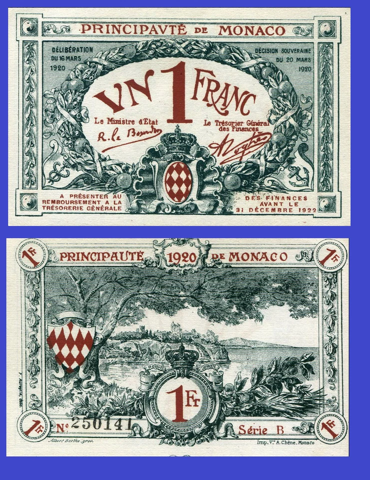 Mónaco 1 franco 1922 /- Copia Foto 1 de 1