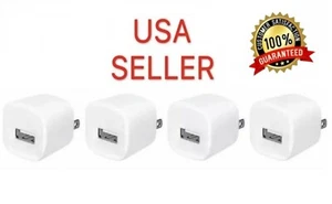 4x White USB Power Adapter AC Home Wall Charger US Plug FOR iPhone Apple Watch - Picture 1 of 1