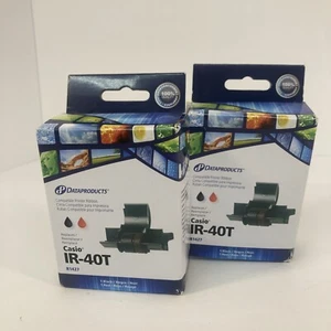 2 Pack Dataproducts Typewriter Ribbon R1427. Replaces Casio IR-40T. Black, Red - Picture 1 of 3