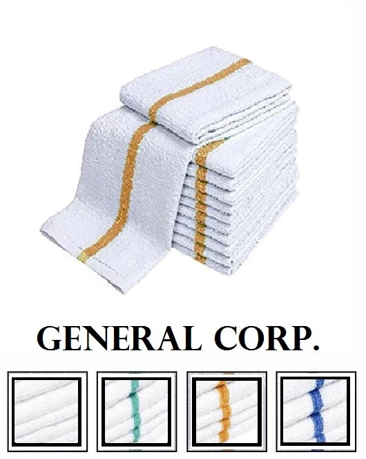 600 rayas doradas super bar toallero fregona cocina restaurante toallas de limpieza 33 oz Foto 1 de 1