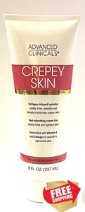 Advanced Clinicals Crepey Skin, Wrinkle Smoothing Cream, 8 fl oz Sealed - Picture 1 of 4