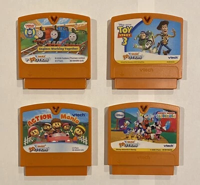 4 Lot VTech V.Smile Motion Games Mickey Mouse Clubhouse Toy Story 3 Thomas Train - Image 1 of 4