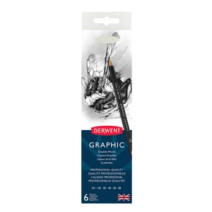 6PK Derwent Artist Graphite Graphic Drawing/Colouring Pencil w/ Portable Tin - Picture 1 of 3