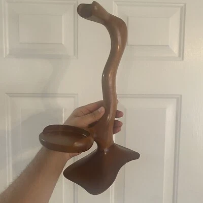 Rare MCM Teak Wood Limited Edition by K. Welch Wine Bottle Holder - Image 1 of 4