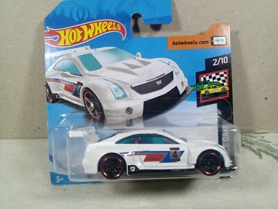 HOT WHEELS 1/64-CADILLAC ATS-V R 2016-#4-HW RACE DAY 2/10-WHITE-NUOVO - Immagine 1 di 4