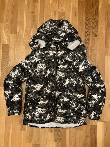 Piumino da uomo Moncler Blanc mimetico stampa taglia 2 medio nuovo di zecca