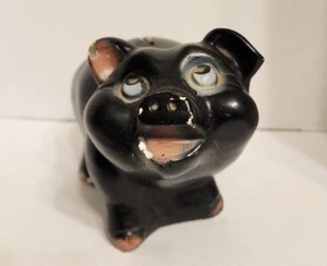 Vintage A.N. Brooks Corp Mid Century Chalkware Piggy Bank - Picture 1 of 8