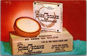 c1960s NYC Food Advertising Postcard "CHEEZECAKE Real Cream Cheese Cheesecake" - Picture 1 of 2