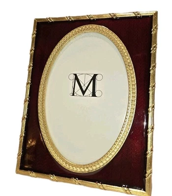 Тяжелая рамка для картин Metropolitan Museum эмаль темно-бордовая золотистая отделка - Изображение 1 из 4