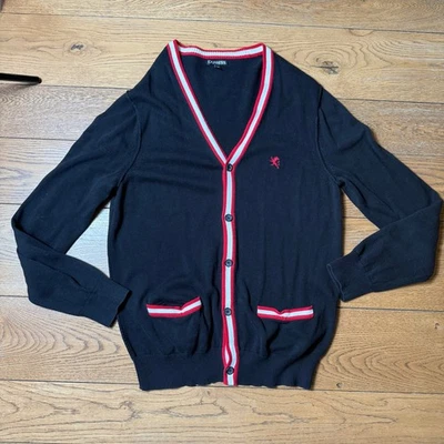 Cárdigan Express Hombre Talla L Negro Rojo Blanco Academia Abuelo Harry Potter Algodón Foto 1 de 4