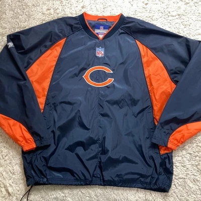 Chicago Bears Jacket Mens XL Reebok NFL On Field Team Pullover Windbreaker - Image 1 of 4