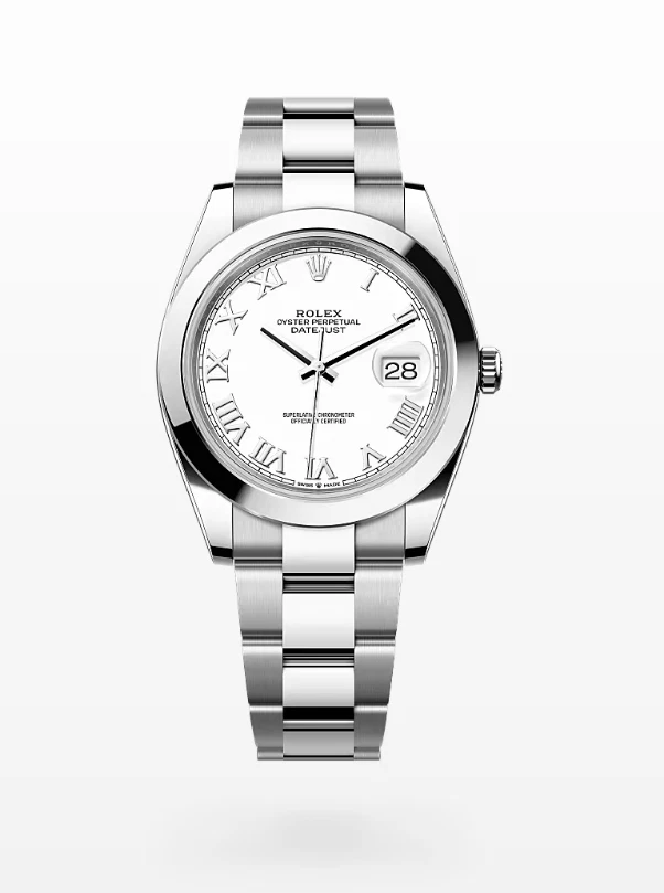 Rolex Datejust 2025 41 mm acero blanco Roman Oyster 126300 completo sin usar Foto 1 de 1