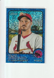 2022 Topps Heritage - High Number SP Chrome Blue Sparkle #416 Nolan Arenado - Picture 1 of 2