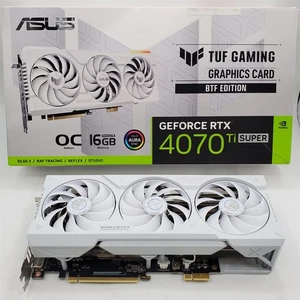 ASUS TUF Gaming GeForce RTX 4070 Ti Super BTF White OC Ed 16GB Graphics Card - Picture 1 of 11