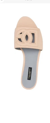 Dolce & Gabbana Cutout DG Flat Slide Sandal: Size 39.5 Foto 1 de 3