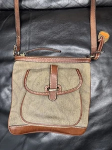 Vintage Dooney & Bourke Heart Monogram Crossbody Bag - Picture 1 of 19